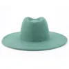 Wide Brim Hats Bucket 95 CM Big Jazz Fedora Men Suede Fabric Heart Top Felt Cap Women Luxury Designer Brand Party Green Fascinator 230822