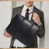 Porte-documents hommes d'affaires porte-documents grand sac mâle véritable cuir véritable ordinateur portable mode luxe sac à main avocat Teather Document sacs de bureau