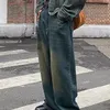 Herren Jeans Retro Vintage Jeans für Männer Y2K Street Hip-Hop Lose Wide Bein gerade Beinhosen Trend Retro Herrenkleidung 230815