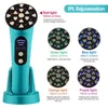 RF Face Lifting Mini Facial Radio Frequency Machine EMS RF Light Therapy 5 Färger LED -hudföryngring Anti åldrande rynka borttagning Mikro nuvarande ansiktsmassager