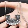 Pendant Necklaces 2023 Gothic Vampire Bat Skull Stainless Steel Chocker Necklace Women Animal Silver Color Jewelry Collar Mujer N4224S06