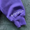 Men's Tracksuits Broken Planet Hoodie Alphabet Sweatshirt - Purple 1:1 Top Quality Foam Print Sportswear Set EU Size XS-XL