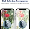 3D прозрачная стеклянная камера HD-резистентный задний телефон задняя стекло с флэш-кругом для iPhone 15 14 13 12 11 Pro Max