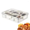 Garrafas de armazenamento Spice Rack Bin Kitchen Belicner com 4/8 Organizador de compartimento Bandeja de despensa para pimenta e pimenta