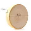 Can Customize Engraving Blank DIY Wood Round Bottle Opener Coaster Fridge Refrigerator Magnet Decoration TR