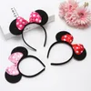 Hair Accessories Mouse ears Headband Children Princess Party Accessories Kids Ear Hair Band for Halloween Hairhoop Birthday Christmas 230821