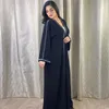 Ethnische Kleidung Dubai Arabisch bedruckte muslimische Frauen Kleider Italien Ramadan Plus Size Langer Rock Islamic Noble Mode Abendkleid