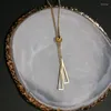 Hangende kettingen 316L roestvrij staal Koreaanse mode luxe ketting vergulde tassel esthetische prachtige trendy trendy bruiloftsfeestje sieraden