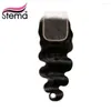 Stema HD Lace Closure Body Wave 4x4 5x5 With Baby Hair Natural Color Brazilian Remy Human