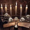 Autres fournitures de fête d'événement 7 cm 10 pièces décorations de faux crâne pour Halloween tête de squelette en plastique Halloween fête accessoires d'horreur décor jour de la mort 230821