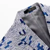 メンズスーツマンブランド服スプリング高品質のビジネスブレザーコート/オスのスリムフィットカジュアル印刷スーツジャケット/メンファッションタキシード6xl