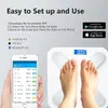 Körpergewichtskala Badezimmer Bluetooth Scale Smart Electronic Fett Fett Fettgewichtung LED DIPALY DATA DATENNECTED Mobilfunkanalysator 230821