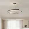 Lustres Design noir blanc pendentif lumières décor de chambre lampe de salon salle à manger chambre intérieur luminaires LED