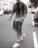 Set di abbigliamento da uomo tracce di abbigliamento Musthave Activewear Activewear 3D Stampato a maniche lunghe Pallover Pulli per la tuta casual Set 230821