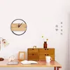 Wanduhren Nordische Eisenkunst Massivholz Persönlichkeit Uhr Wohnzimmer Schlafzimmer moderne einfache kreative Quarz 12 Zoll Runde