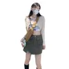 Kowbojowa spódnica dziewczyna letnia wysoka talia szczupła design krótkie ubrania robocze