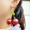 Boucles d'oreilles pendantes miroir rouge boule Disco cerise pour femmes années 60 ou 70, bijoux de Costume de fête de danse, accessoires Groovy Y2K