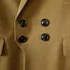 Trench Coats voor heren 2023 MID LENGTE STIJL MANNELIJKE LUXE LUXE DUBBELE BORSTED Casual Jackets Autumn Winter Fashion Loose Man