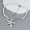 Pendentif colliers étoile de mer pour femmes rétro luxe Hip Hop alliage pull chaîne Goth fille bijoux accessoires cadeau de vacances