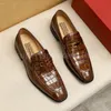 Top Hommes Robe Chaussures Designers Mode Mocassins Classique En Cuir Véritable Hommes Bureau D'affaires Travail Chaussures Formelles Marque Designer Fête De Mariage Chaussure Plate 38-46