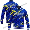 Kurtki męskie niestandardowe złoto czerwone hawajskie palmy 3D drukowane bombowce pełne snap varsity kurtka zima unisex zwykły baseball AK08 230822