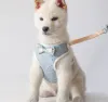 Hondenkragen ontleent zachte gaasharnas en ingesteld met boog ademende vestharnassen voor kleine honden kat chihuahua mop outdoor walking esca dhtzm