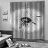 Curtain Luxury Blackout 3D Window Curtains For Living Room Bedroom Grey Dandelion