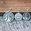 Dangle Earrings 1 Pair Camping Moon Mountain And Pines Round For Women Wedding Jewelry Gifts