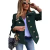 Womens Wool Blends Autumnwinter Slim Fit Long Sleeve Double Breasted Suit Collar Fleece Liten Coat 230822