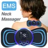 Massageando travesseiros de pescoço EMS massageiro elétrico Massageiro eletrônico Patch de massagem cervical 8 vértebra para aliviar Cuidados de saúde de fadiga 230821