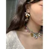 Pendentif Colliers Harajuku Forêt Exagérer Fleur Coloré Acrylique Collier Ras Du Cou Pour La Fête Des Femmes Y2K Bijoux Accessoires