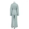 Women's Sleepwear Women Pajamas Fashion Chiffon Long-sleeved Nightgown And Loose Trousers Two-piece French Style Lady's Loungewear Homewear