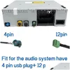 Bluetooth 자동차 키트 12 핀 12V 무선 보조 5.0 어댑터 핸드 O3 A4 B8 B6 A6 C6 B7 C61 드롭 배달 모바일 오토바이 전자 DHGXF