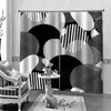 Curtain Modern Home Decoration Blackout 3D Stereoscopic Black And White Curtains Windproof Thickening Fabric