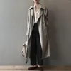 Dames Trench Coats Classic Khaki Long Women Oversize Koreaanse mode riem Windscheiding Fall Spring overjas dubbele borsten