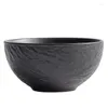 プレートボウルと皿セットシンプルな石パターン黒い白い日本の箸の組み合わせ