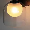 Wall Lamps Modern Clear Glass Lamp Bedside Light For Hallway Porches TV Background Bedroom Bathroom Mirrors Sconce Decor