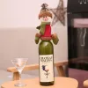 Christmas Wine Bottle Cap Set Cover Christmas Decorations Hanging Ornaments hat Xmas Dinner Party Home Table Decoration Supplies i0823