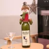 Christmas Wine Bottle Cap Set Cover Christmas Decorations Hanging Ornaments hat Xmas Dinner Party Home Table Decoration Supplies G0822