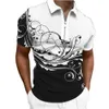 Herrpolos musikalnot 3D -tryck Polo -skjortor för män Summer Piano Graphic Casual Short Sleeve Golf Overdized Clothing 5xl 230821