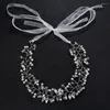Hair Clips QYY Ivory Pearl Crystal Vine Bridal Tiaras Jewelry Wedding Ribbon Headband Accessories Prom Pageant Headdress