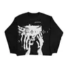 Men's Sweaters Y2k Knitted Sweater Graphic Mens Sweaters Top Vintage Loose Distressed Pullovers Casual Harajuku Autumn Spring Womens Knitwear 230815