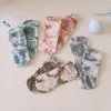 Athletic Socks Cotton Breattable Tie-Dye Short Yoga Pilates Anti-Slip Sports Indoor Dance Fitness Training Floor