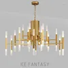 Chandeliers Nordic LOFT LED Living Room Dining Lighting Bedroom Bedside Pendant Lamp Villa Duplex Lobby Interior Decoration