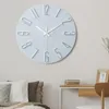 Duvar Saatleri Modern Ev Saati Asma Minimalist Yuvarlak Yatak Odası Saatler Sessiz Salon Ahşap Vintage Basit Reloj De Pared Dekor