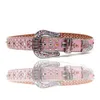 New Design Belt Crown Pattern Water Diamond Inlaid Diamond Decoration Fashion Fashion Fashion Fashion Versatile Belt