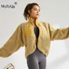 MyZyQg Automne Hiver Imitation Agneau Polaire Veste pour Femmes Yoga Polaire Lâche Rétro Blazer Extérieur Chaud Manteau 230821