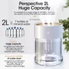 Essential Oils Diffusers Air Humidifier For Home USB Ultrasonic Essenti OIL Diffus Aroma 2L Large Capacity 3 Nozzle Heavy Fog Air Purifier With LED Lamp 230821