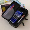 Learning Toys Large capacity zipper nylon School Pencil Case Bags Multifunction big pen bag for girls boys school supplies