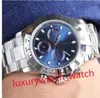 Super versão relógio cronógrafo de 40 mm 116500 Dial azul branco preto Cal.7750 Movimento automático Sapphire Glass Impermeável Luminous Men's Watches Wristwatch